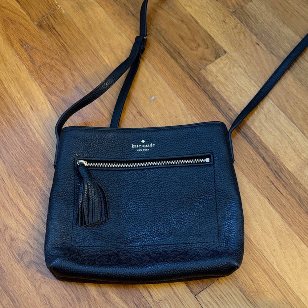 Kate Spade Black Pebbled Leather Crossbody Bag